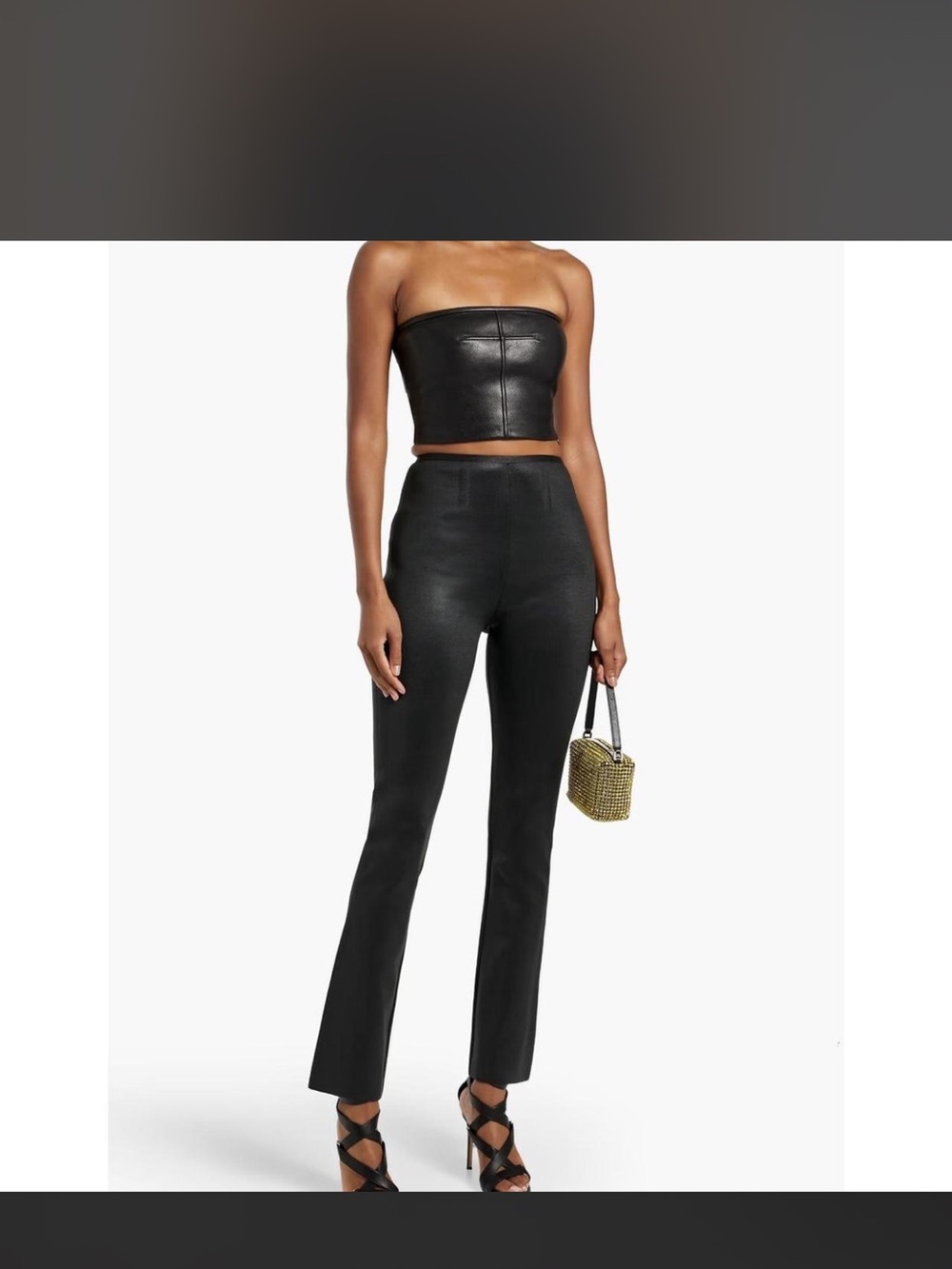 Alexander Wang Black Boot-Cut Leather Pants